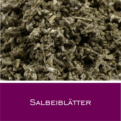 Salbeiblätter gemahlen