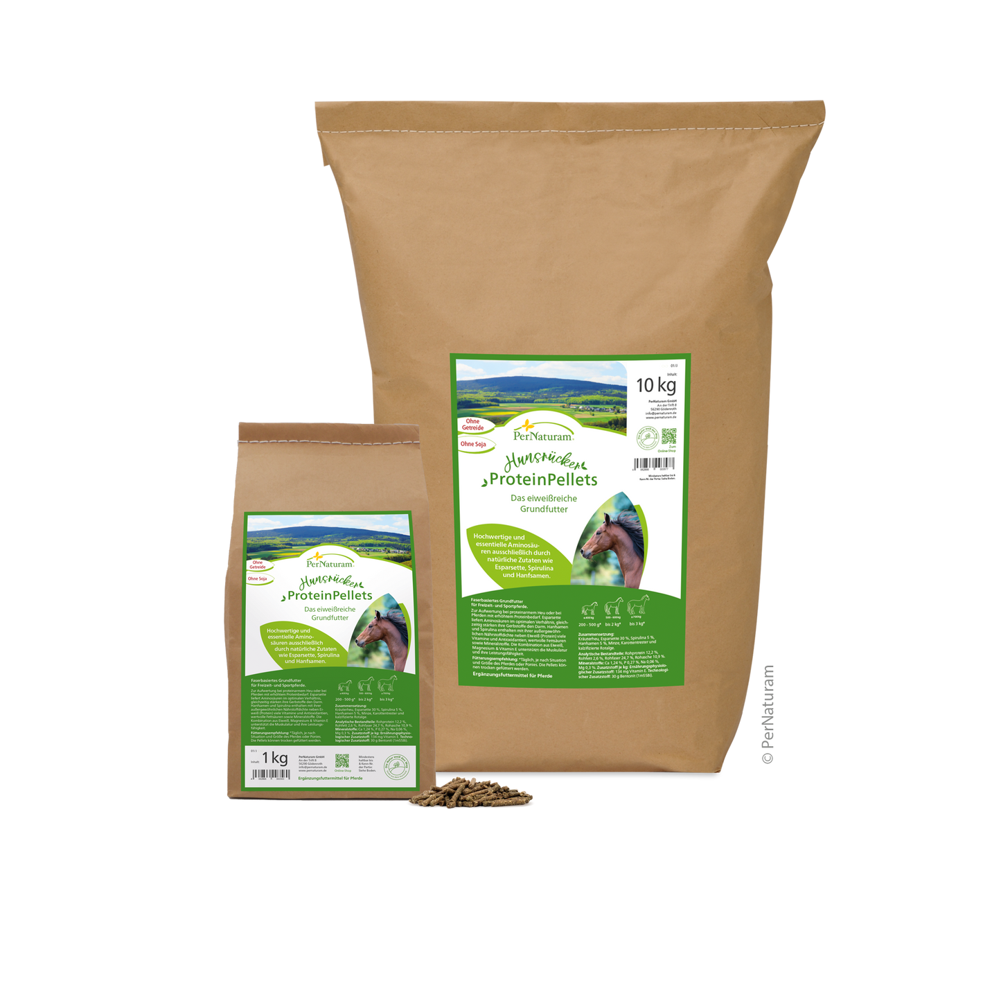 Hunsrücker ProteinPellets - Das eiweißreiche Grundfutter - HorseHealthEssentials