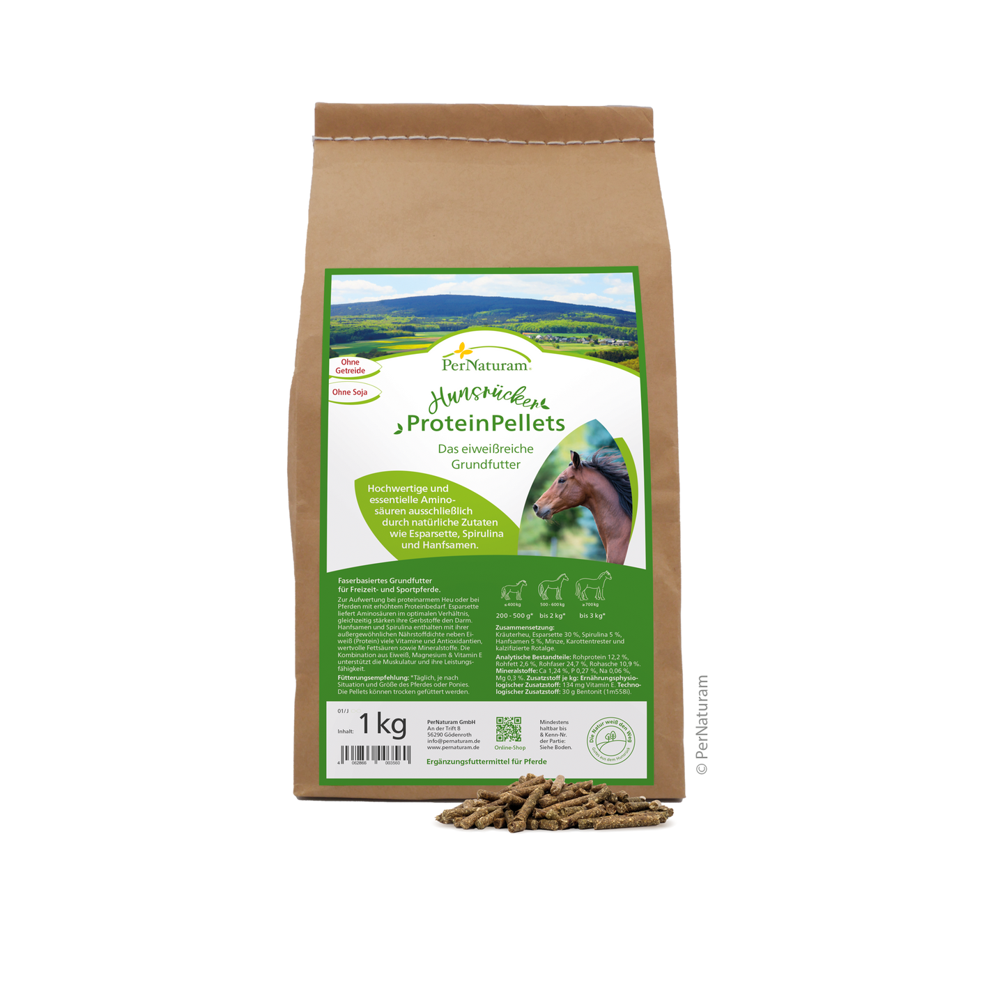 Hunsrücker ProteinPellets - Das eiweißreiche Grundfutter - HorseHealthEssentials