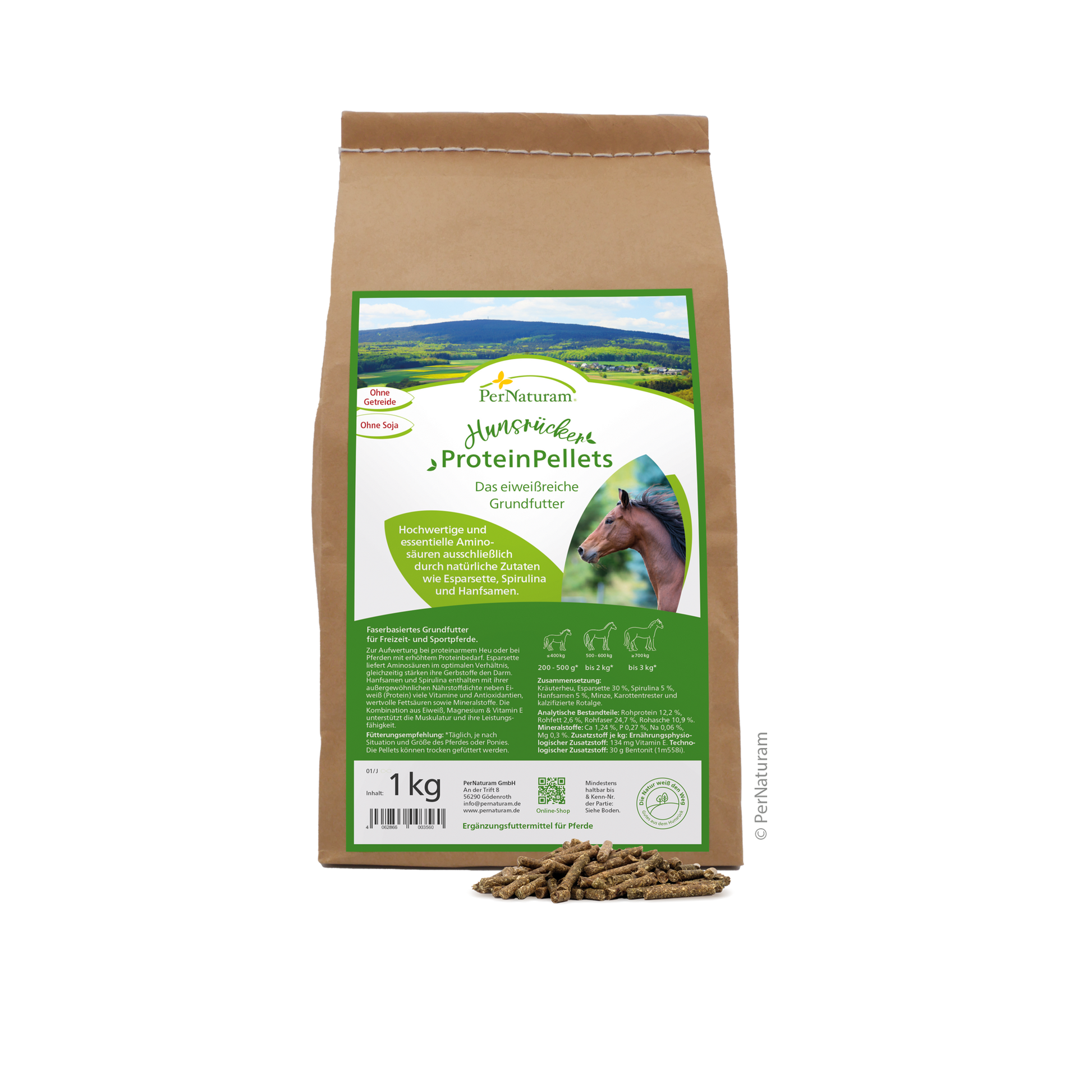 Hunsrücker ProteinPellets - Das eiweißreiche Grundfutter - HorseHealthEssentials