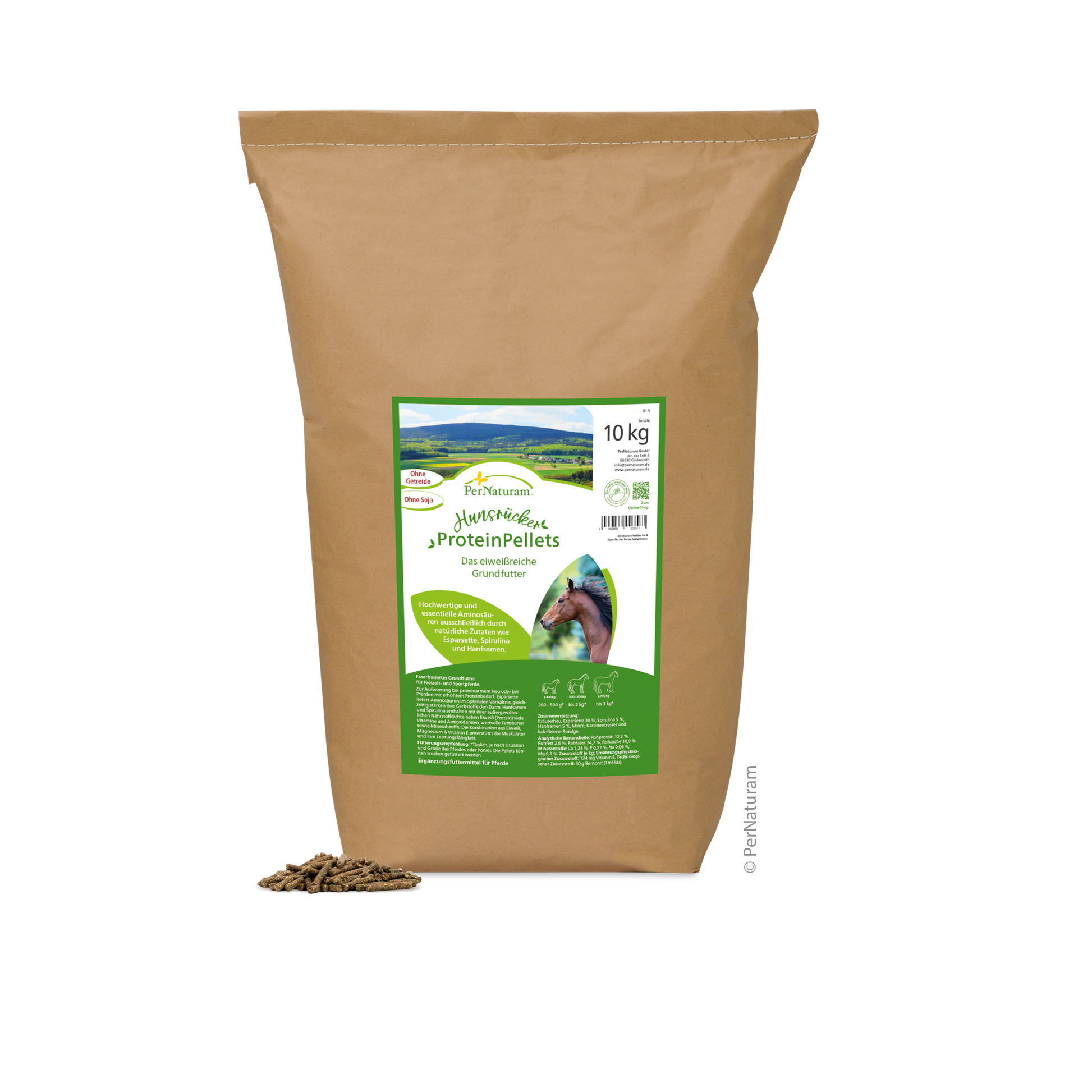 Hunsrücker ProteinPellets - Das eiweißreiche Grundfutter - HorseHealthEssentials