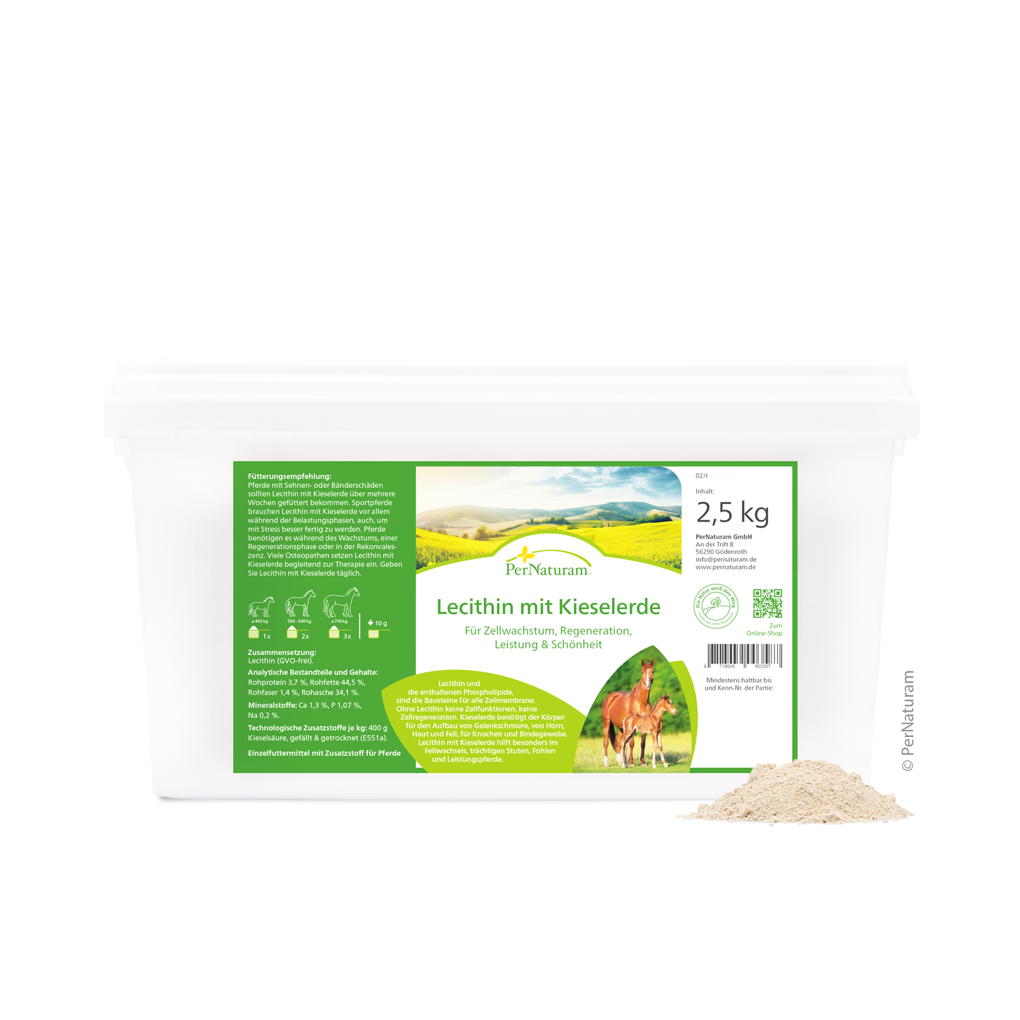 Lecithin mit Kieselerde 2,5kg - HorseHealthEssentials